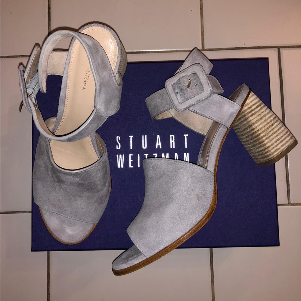 Stuart Weitzman suede heeled sandals